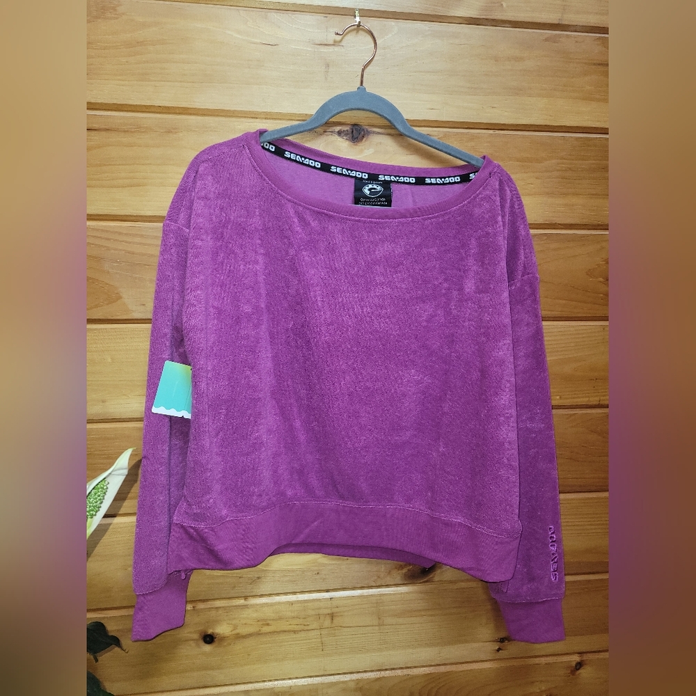💰⏳️Sea Doo French Terry Quick Dry Top In Beautiful Violet Color Size Medium NWT